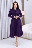 فستان ميدي موف غامق