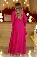 فستان كريب زهري