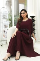 طقم لوريكس بهدب عنابي