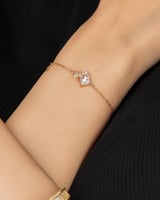 اسواره بحجر زركون وفراشة للأناقة اليومية