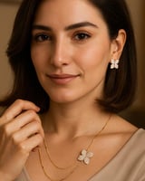 طقم سلسال حلق طويل