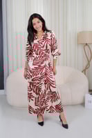 فستان مكسي أحمر