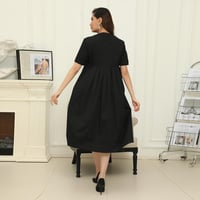 فستان قطني ميدي اسود