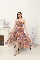 فستان مطبوع ون شولدر