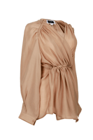 بلوزة بني كاجوال