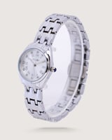 ساعه سيزون فضي دائري