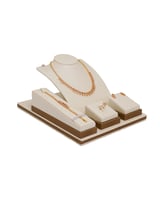 طقم زركون ملكي دمج لونين (فضي وذهبي)