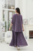 طقم لوريكس بليسية بنفسجي بهدب