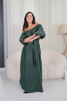 فستان مكسي أخضر