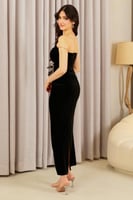 فستان مكسي أسود