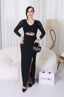 فستان مكسي أسود