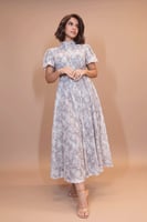 فستان ميدي بطبعة