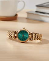 ساعة نسائية ذهبية - مينا تركواز | سيزون