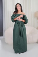 فستان مكسي أخضر