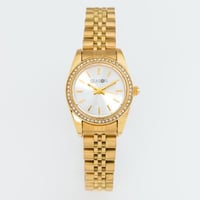 ساعة سيزون نسائية كلاسيك مرصعة بالكرستال