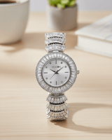 ساعه سيزون زركون فضي