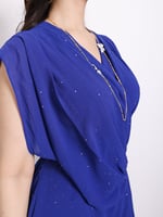 فستان مكسي أزرق