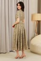 فستان كتان بيج فاتح