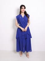 فستان مكسي أزرق