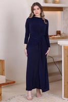 فستان مكسي الأزرق الداكن