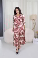 فستان مكسي أحمر