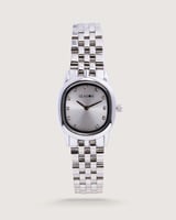 ساعه سيزون فضي بيضاوي