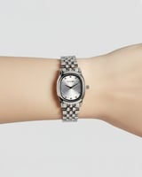 ساعه سيزون فضي بيضاوي