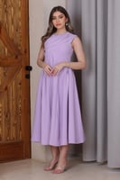 فستان سهرة ناعم كتان موف