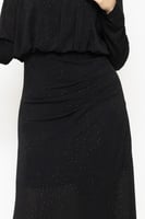 فستان اسود بكريستالات