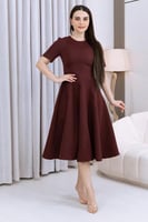 فستان ميدي بورجوندي