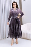 فستان ميدي متعدد الألوان