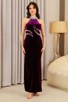 فستان مخمل توتي