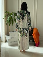 طقم مشجر كتان