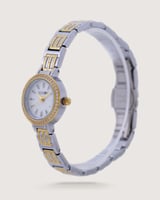 ساعة SEASON نسائية | مرصعة زركون | ذهبي × فضي | سو...