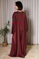 فستان ساتان عنابي | سيزون