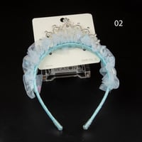 طوق بناتي اللوان شكل تاج مع لؤلؤ