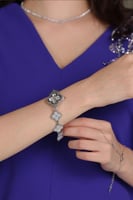 فستان كريب أزرق