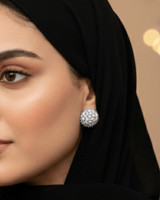 حلق زركون ذهبي تصميم كروي | سيزون