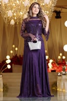 فستان سهرة فاخر بتصميم مميز