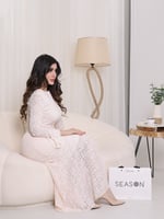 فستان مكسي وردي