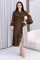 فستان ميدي بني