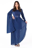 فستان ميدي أزرق داكن