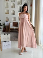 فستان مكسي وردي