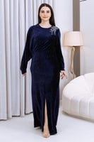 فستان مخمل كحلي