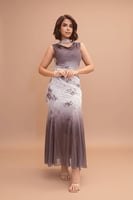 فستان مكسي بطبعة