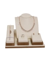 طقم زركون ملكي دمج لونين (فضي وذهبي)