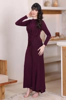 فستان مكسي بورجوندي