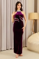 فستان مخمل توتي