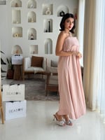 فستان مكسي وردي