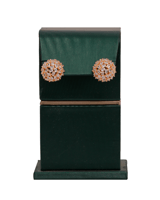 حلق زركون ذهبي تصميم كروي | سيزون